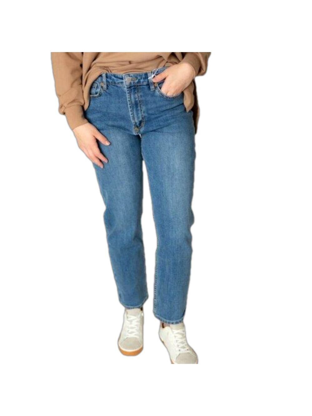 Dear John Super High Rise Jodi Madrid Straight Jeans with Frayed Hems Size 26